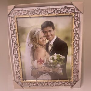 Final Sale! Lawrence Frames Silver Heart Rhinestone Picture Frame 8x10 Metal New